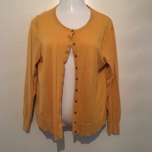 Old Navy mustard yellow cardigan. Size xl.